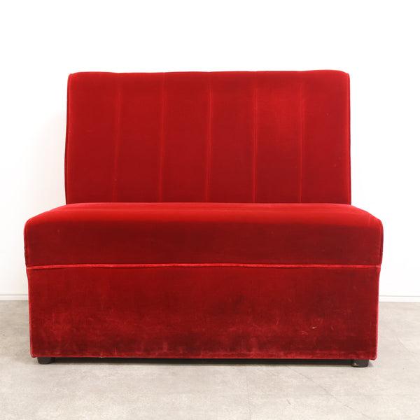 レトロなボックスソファ 2人掛け（ラウンジ・純喫茶）⑧