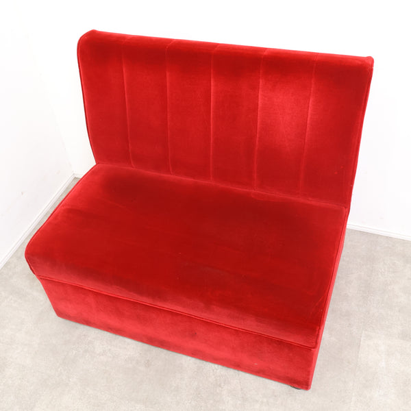 レトロなボックスソファ 2人掛け（ラウンジ・純喫茶）⑧