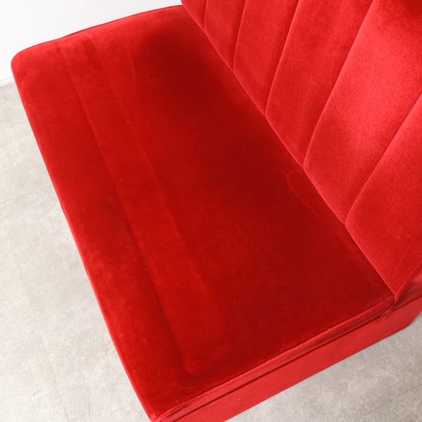 レトロなボックスソファ 2人掛け（ラウンジ・純喫茶）⑧