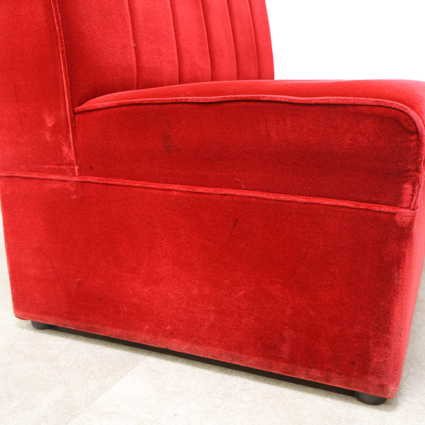 レトロなボックスソファ 2人掛け（ラウンジ・純喫茶）⑧