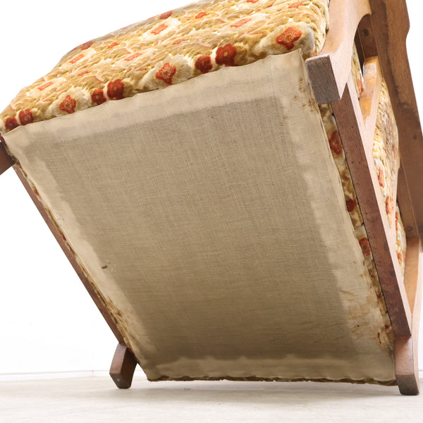 レトロな金華山織の1人掛けソファ No.1