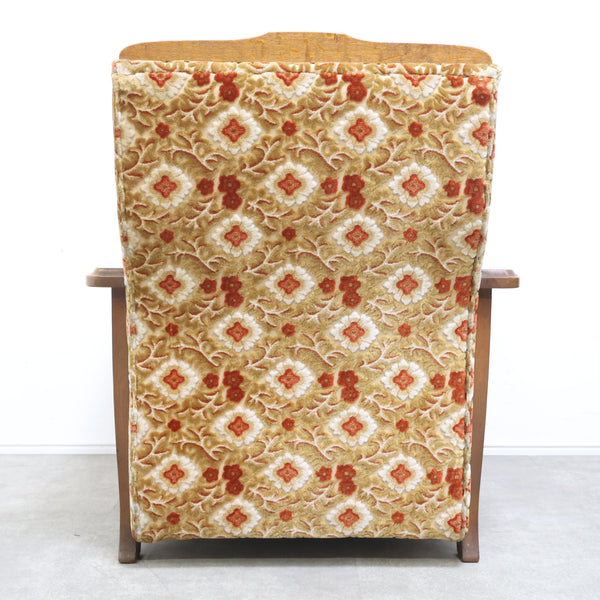 レトロな金華山織の1人掛けソファ No.1