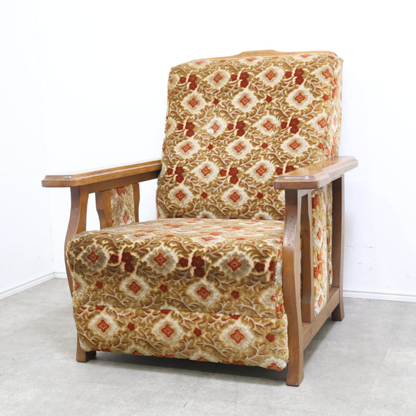 レトロな金華山織の1人掛けソファ No.2