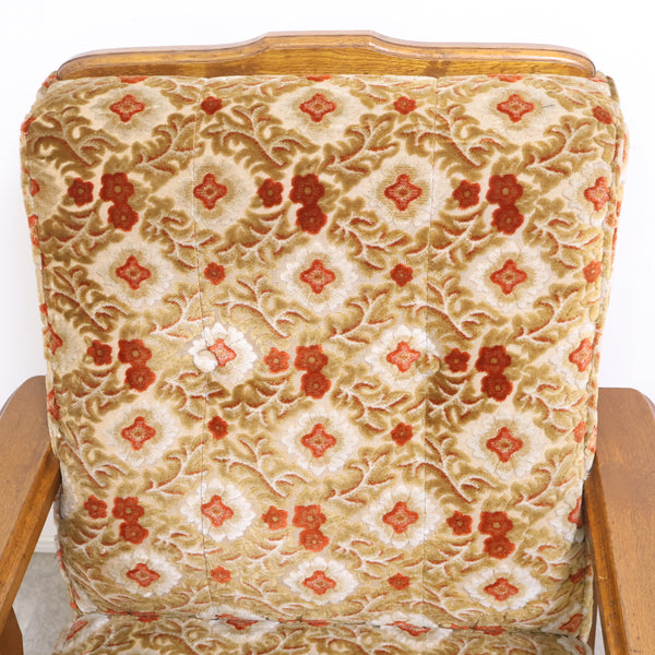 レトロな金華山織の1人掛けソファ No.2