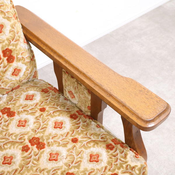 レトロな金華山織の1人掛けソファ No.2