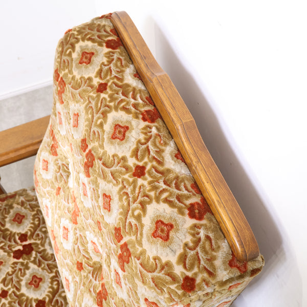 レトロな金華山織の1人掛けソファ No.2