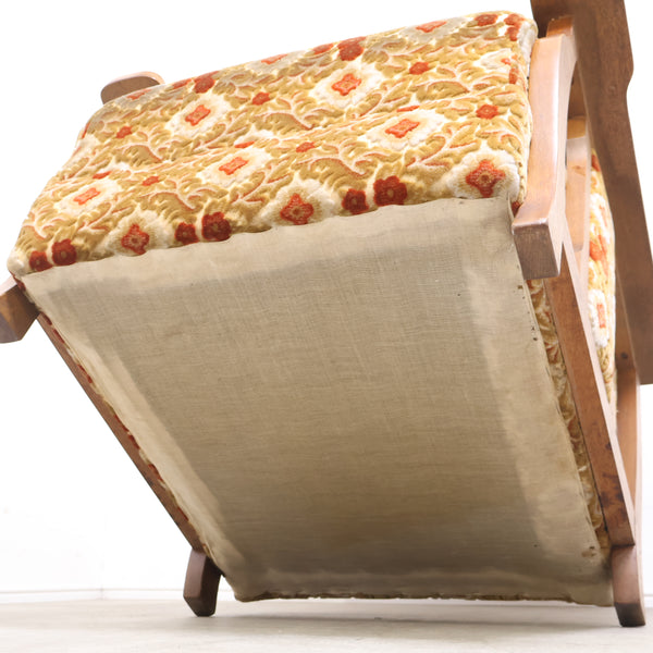 レトロな金華山織の1人掛けソファ No.2