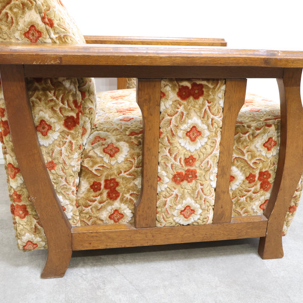 レトロな金華山織の1人掛けソファ No.2