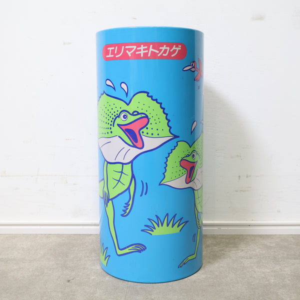 エリマキトカゲのゴミ箱缶