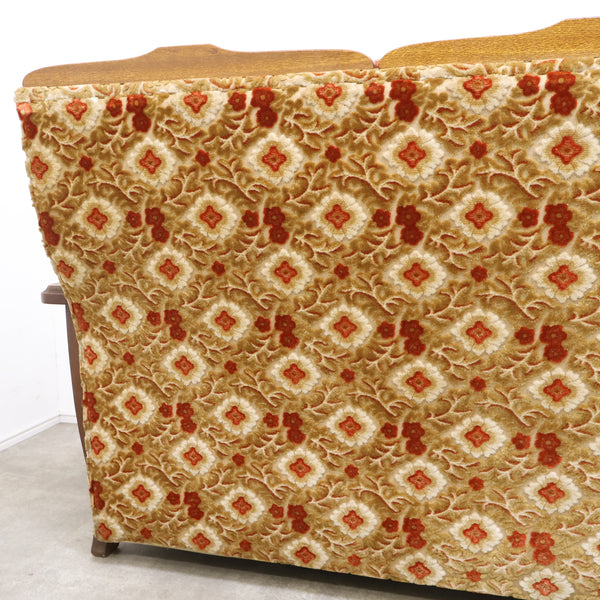 レトロな金華山織の3人掛けソファ