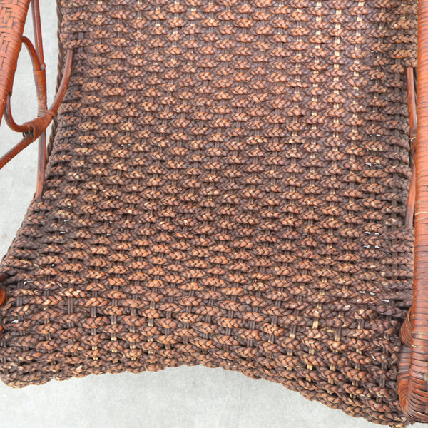 ヴィンテージ のラタンリクライニングチェア