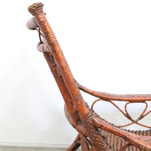 ヴィンテージ のラタンリクライニングチェア