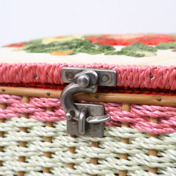 花柄刺繍の裁縫箱