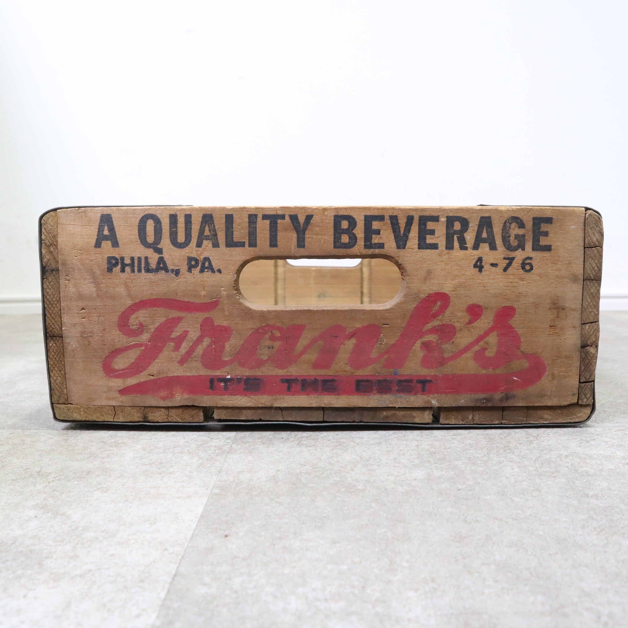【アンティーク】 アメリカ製 Frank's 木箱 ボトルケース アンティークの木箱・ジュースボックス Franks soda No.1 – バナル