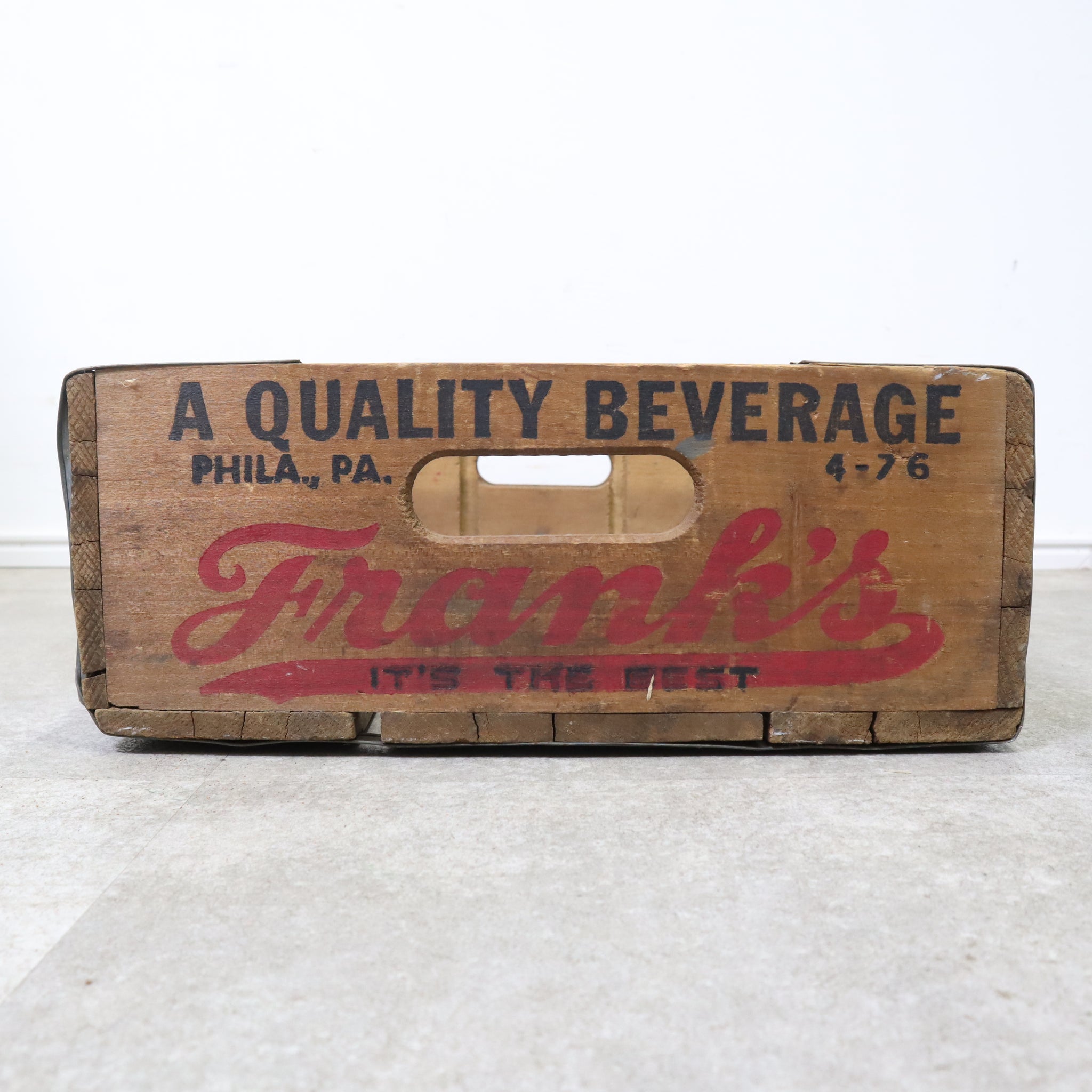 アンティーク　木箱 ジュース　希少 アンティークの木箱・ジュースボックス Franks soda No.1