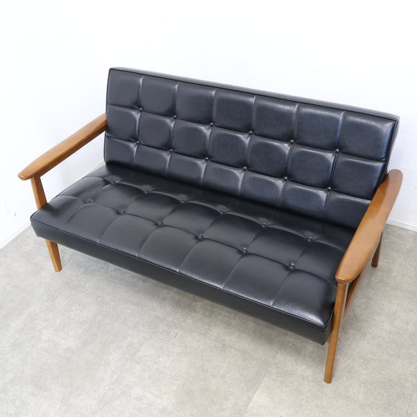 カリモク60 Kチェア 2シーター（スタンダードブラック）