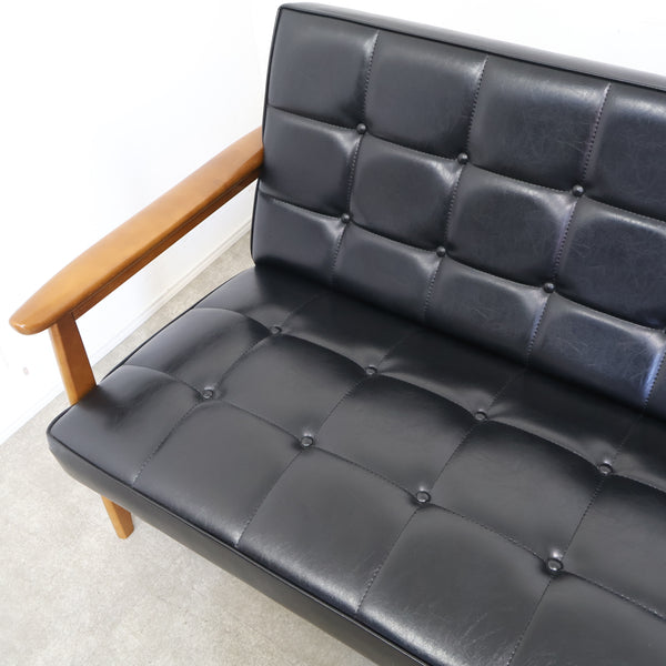 カリモク60 Kチェア 2シーター（スタンダードブラック）