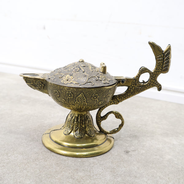 イタリア製ザマック素材のオイルランプ風小物入れ