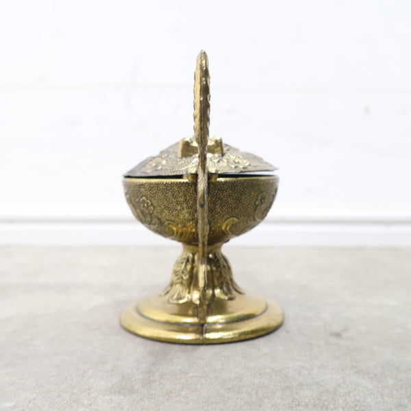 イタリア製ザマック素材のオイルランプ風小物入れ