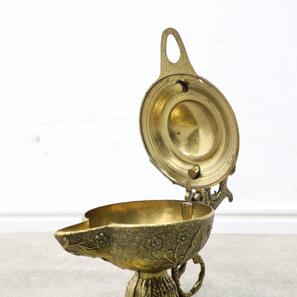 イタリア製ザマック素材のオイルランプ風小物入れ