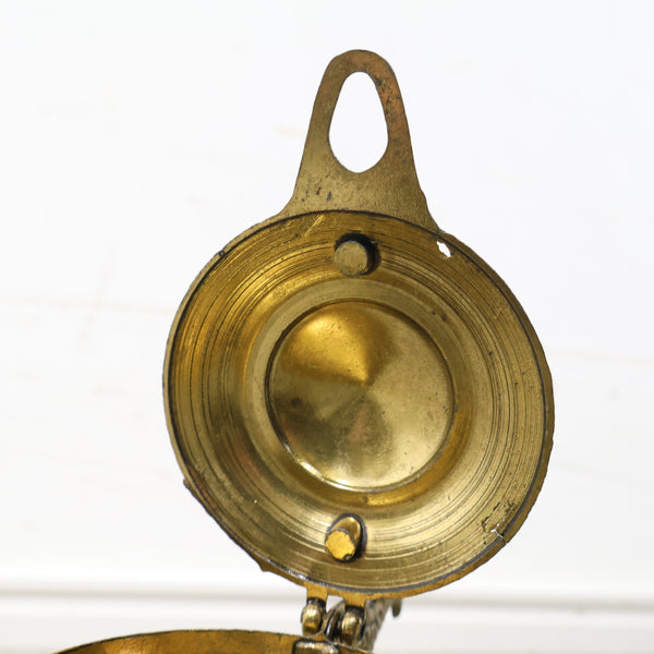 イタリア製ザマック素材のオイルランプ風小物入れ