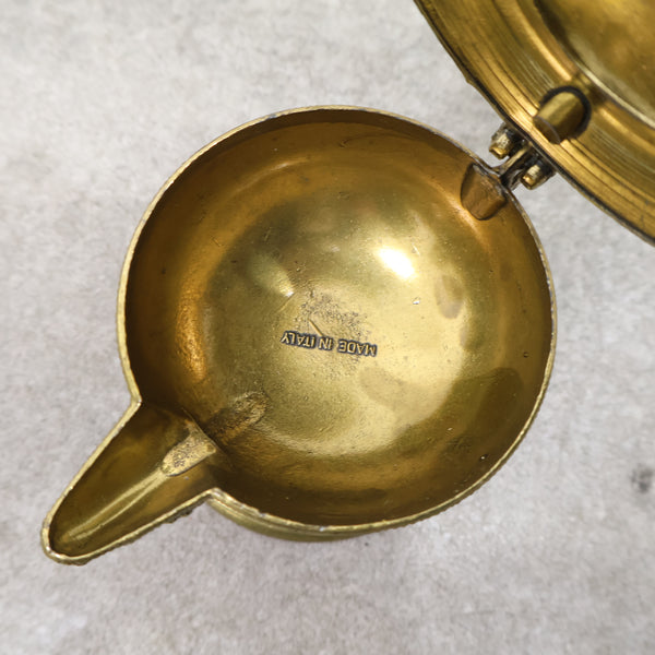 イタリア製ザマック素材のオイルランプ風小物入れ