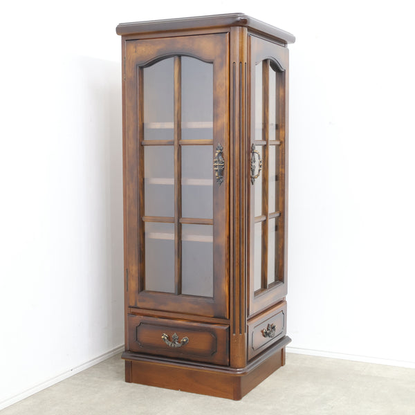 カリモク家具 karimoku コロニアル コーナーキャビネット・ガラスキャビネット