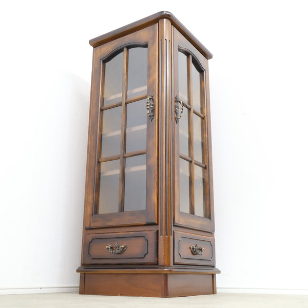 カリモク家具 karimoku コロニアル コーナーキャビネット・ガラスキャビネット