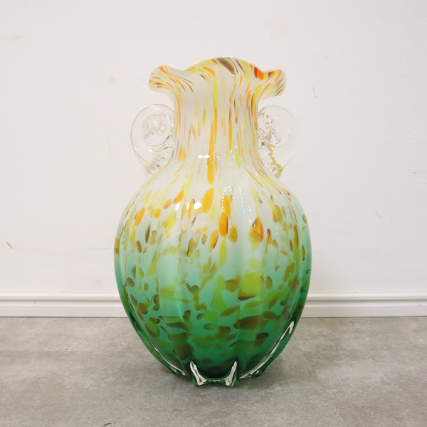 マーブル模様が華やかな手作り花瓶・フラワーベース/カメイガラス