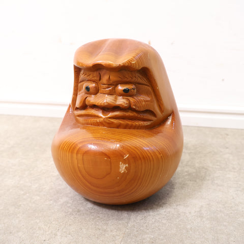 木彫りだるまの置き物 No.1