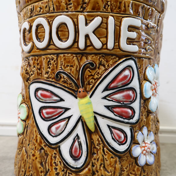 切り株モチーフのクッキージャー