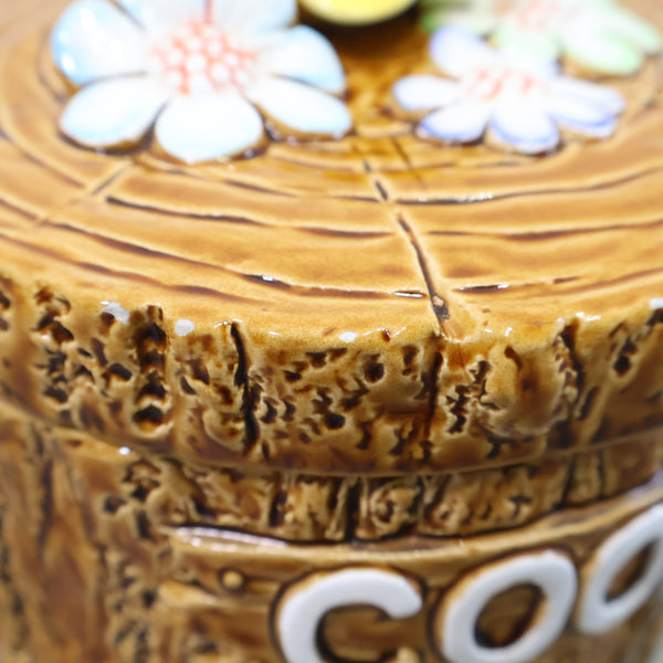 切り株モチーフのクッキージャー