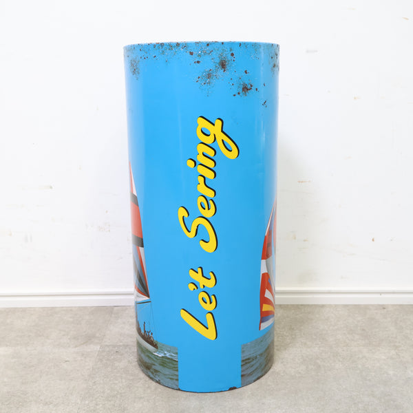 ヨット柄のゴミ箱缶