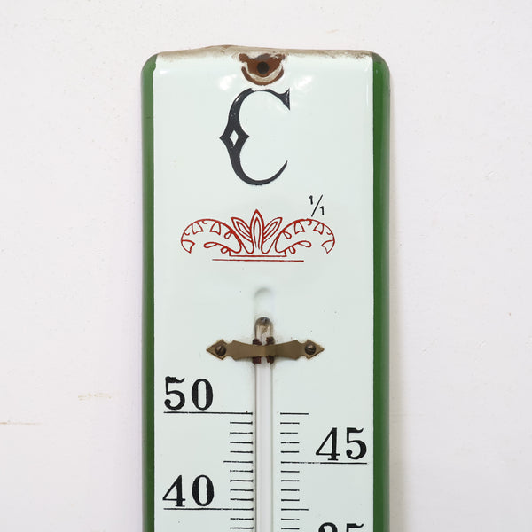 特大！温度計（日興證券 マネービル）ブリキ看板