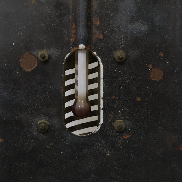 特大！温度計（日興證券 マネービル）ブリキ看板