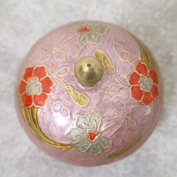 七宝焼の小物入れ（花がら）