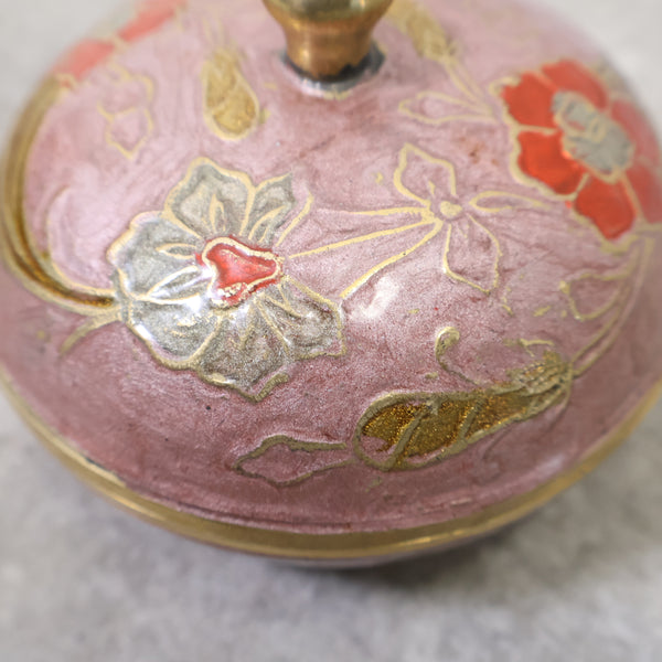 七宝焼の小物入れ（花がら）