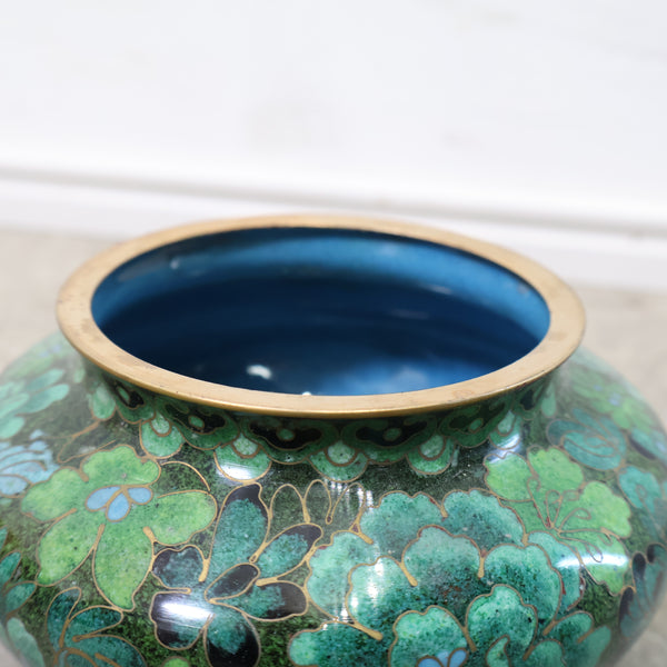 七宝焼の小物入れ（緑）