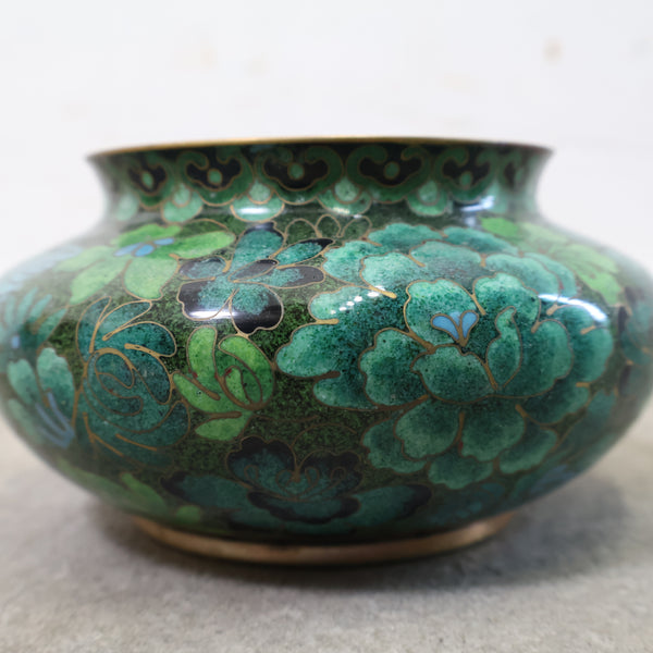 七宝焼の小物入れ（緑）