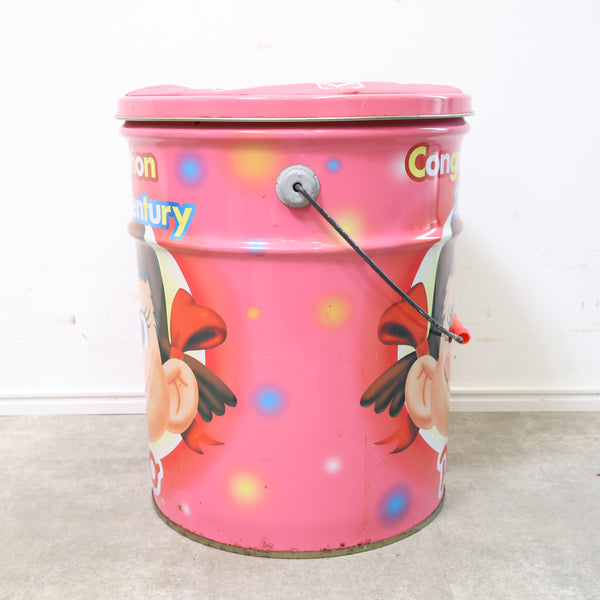 21世紀ぺこちゃんの缶スツール・小物入れ