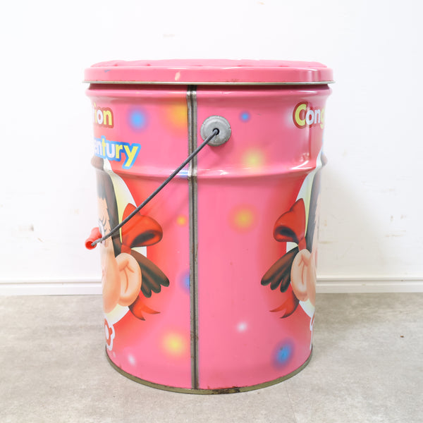 21世紀ぺこちゃんの缶スツール・小物入れ