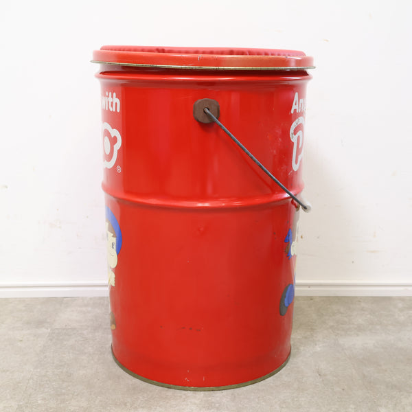 当時物！ぺこちゃんの缶スツール・小物入れ