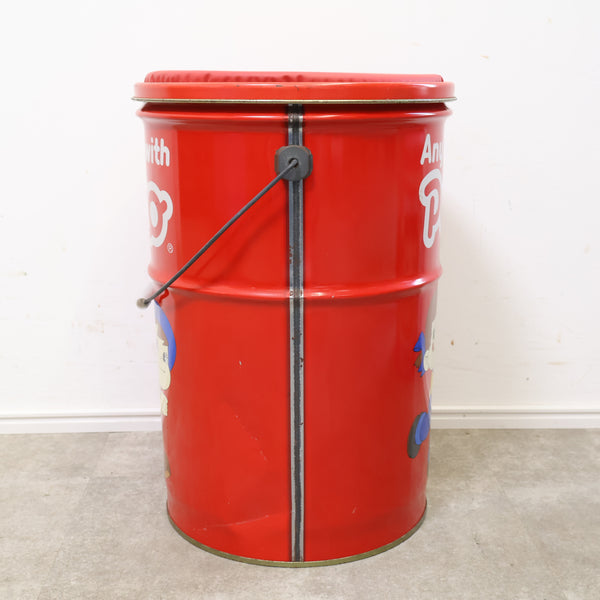 当時物！ぺこちゃんの缶スツール・小物入れ