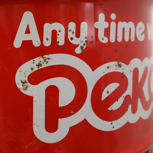 当時物！ぺこちゃんの缶スツール・小物入れ