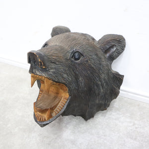 民芸品 木彫りの熊のお面・オブジェ