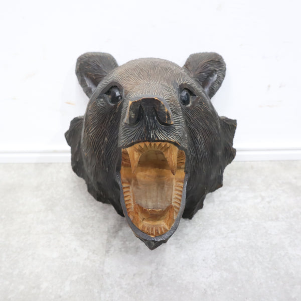 民芸品 木彫りの熊のお面・オブジェ