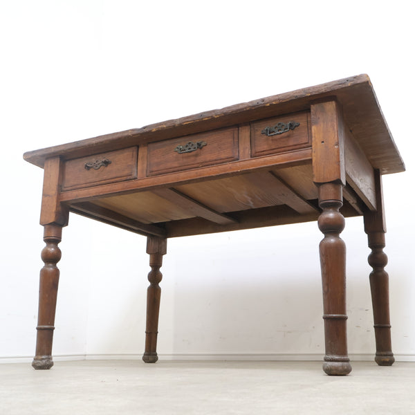 現状品 古い木製デスク・作業台 4