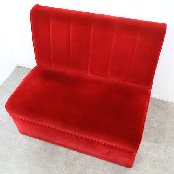 レトロなボックスソファ 2人掛け（ラウンジ・純喫茶）No.9