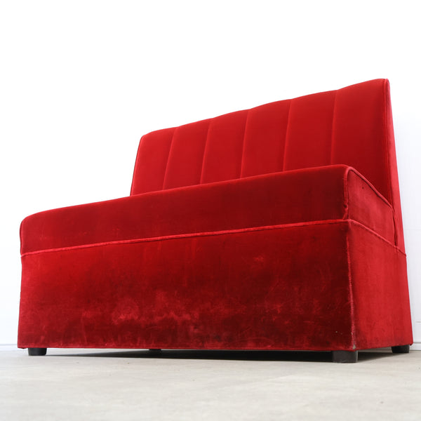 レトロなボックスソファ 2人掛け（ラウンジ・純喫茶）No.9