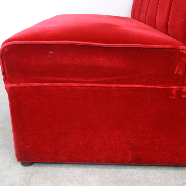 レトロなボックスソファ 2人掛け（ラウンジ・純喫茶）No.9